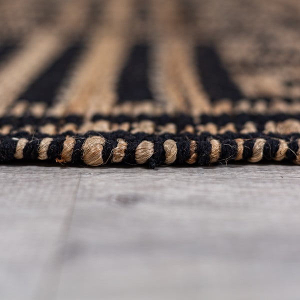 Must käsitsi kootud džuudiseguga vaip 120x170 cm Meander Jute - Flair Rugs-image-4