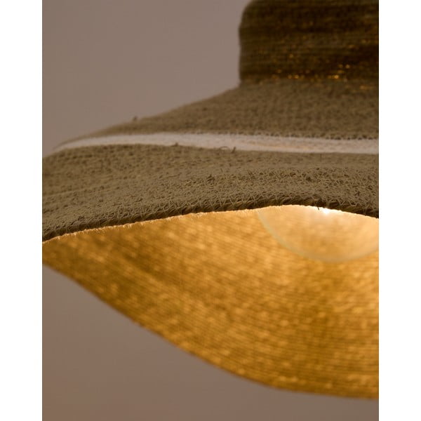 Rippvalgusti mererohust lambivarjuga ø 90 cm Albenya - Kave Home-image-1