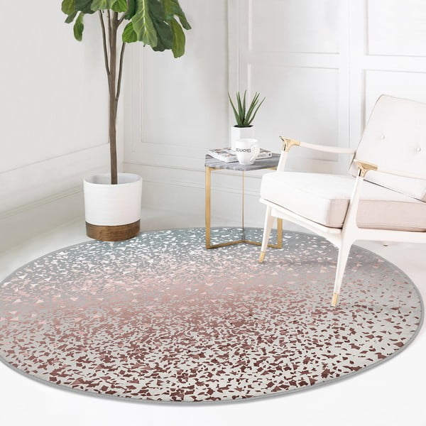 Hall-vasevärvi pestav ümmargune vaip, sobitub robottolmuimejaga ø 100 cm. Comfort - Mila Home-image-4