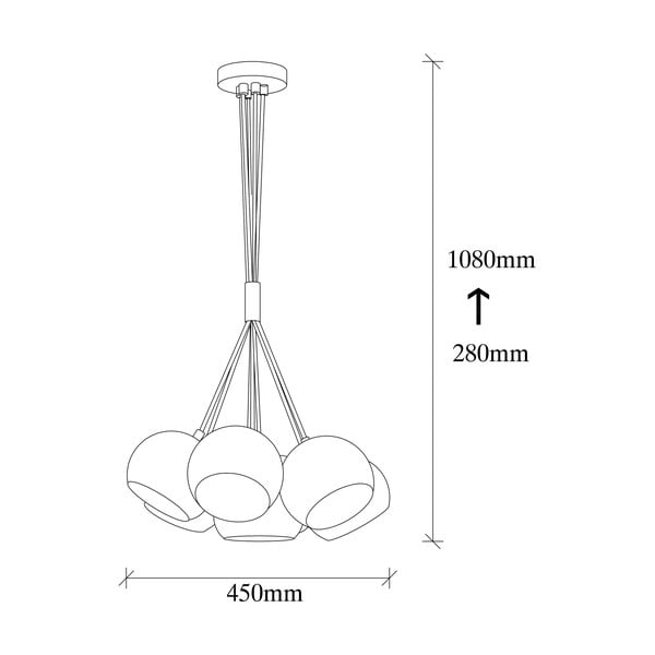 Must rippvalgusti Sivani - Opviq lights-image-2