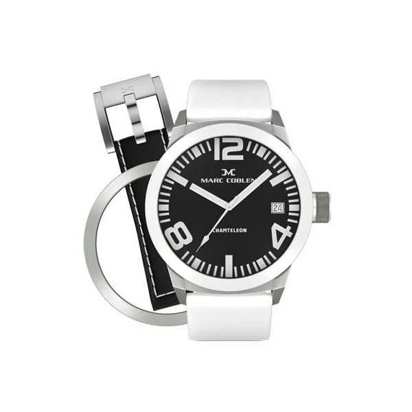 Unisex hodinky Marc Coblen s páskem a kroužkem navíc P5