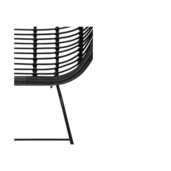 Mustad rotangist söögitoolid 2-st komplektis Kiran - Støraa-image-1