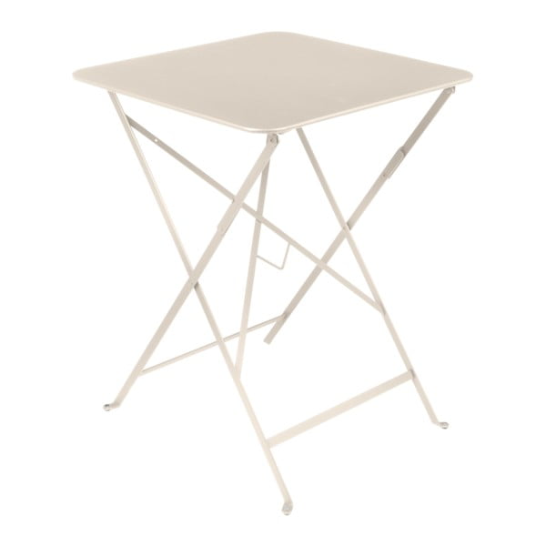 Světle béžový zahradní stolek Fermob Bistro, 57 x 57 cm