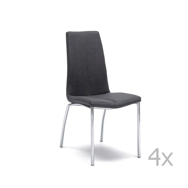 Sada 4 šedých židlí Design Twist Abha