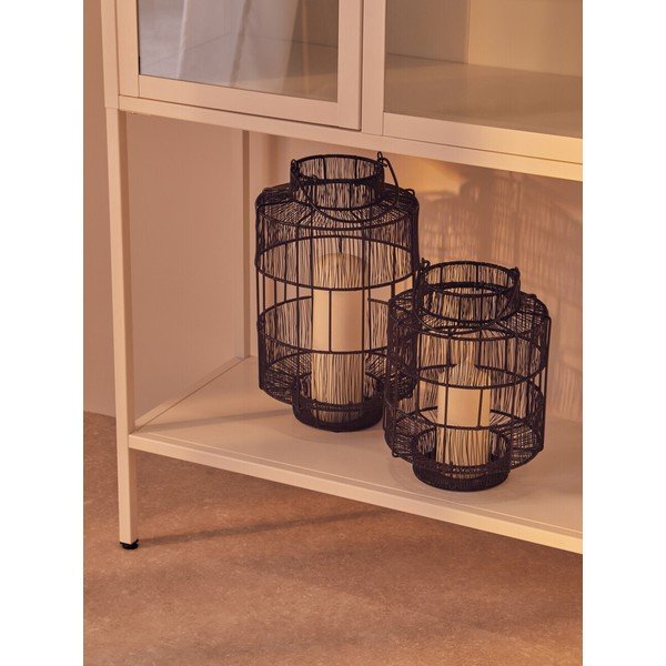 Valgest terasest vitriinkapp 75x150x35 cm Acier - Premier Housewares-image-3