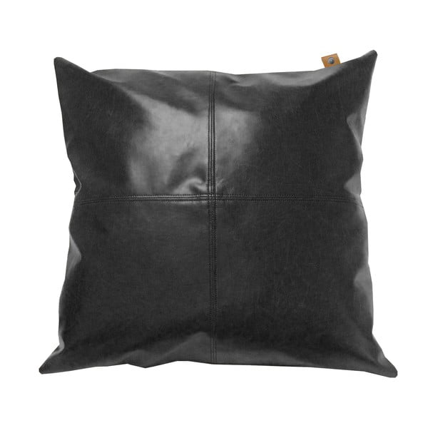 Černý polštář OVERSEAS Vintage, 45 x 45 cm