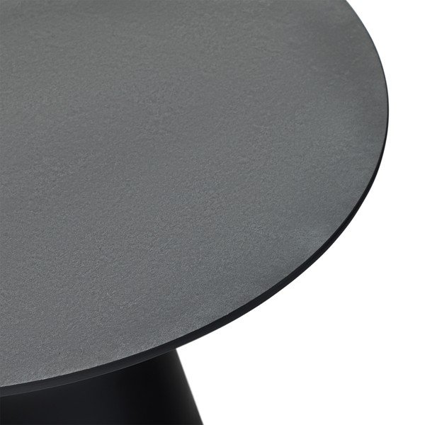 Tumehall-must marmoridekooriga diivanilaud ø 80 cm Tango - Furnhouse-image-1