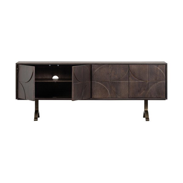 Tumepruunist mangopuidust TV-alus 180x70 cm Draw - WOOOD-image-2