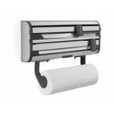 Hõbedane metallist seinale kinnitatav majapidamispaberi ja fooliumi hoidik Parat Royal - LEIFHEIT