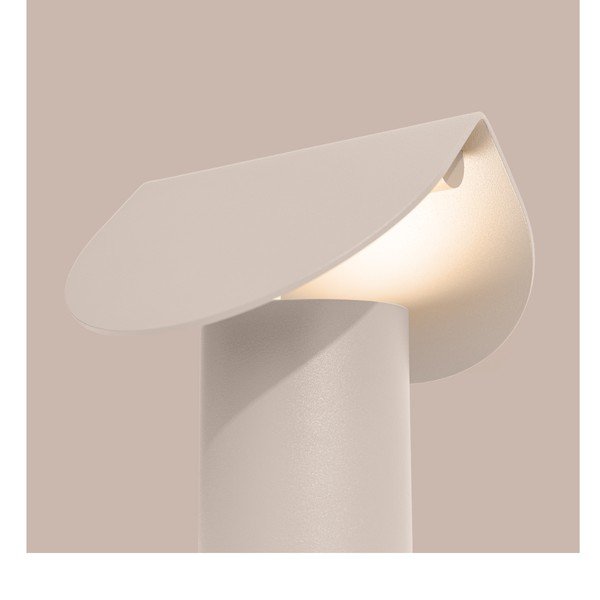 Beež alumiiniumist LED-laualamp (kõrgus 15 cm) BISCUIT - Thoro-image-3