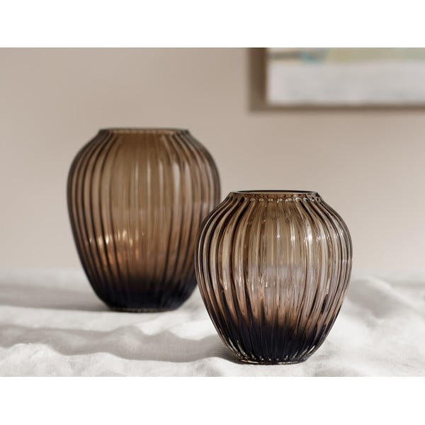 Pruunist klaasist vaas, kõrgus 18,5 cm Hammershøi - Kähler Design-image-2