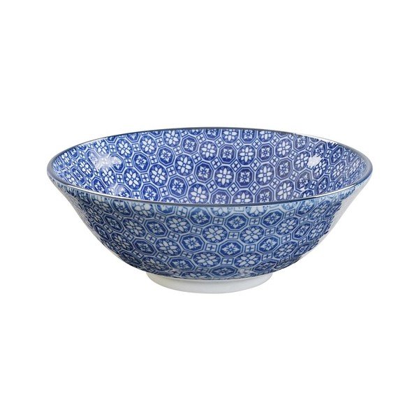 Modrá porcelánová mísa Soba Tokyo Design Studio Flower, ⌀ 21 cm