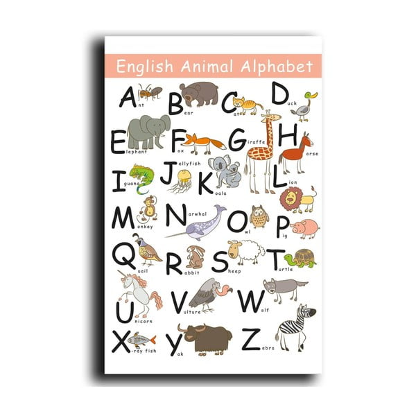 Laste pilt 45x70 cm Alphabet - Wallity