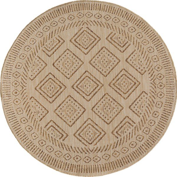 Beež ümmargune sise- ja õuevaip ø 160 cm Mira 1452 - Ayyildiz Carpets