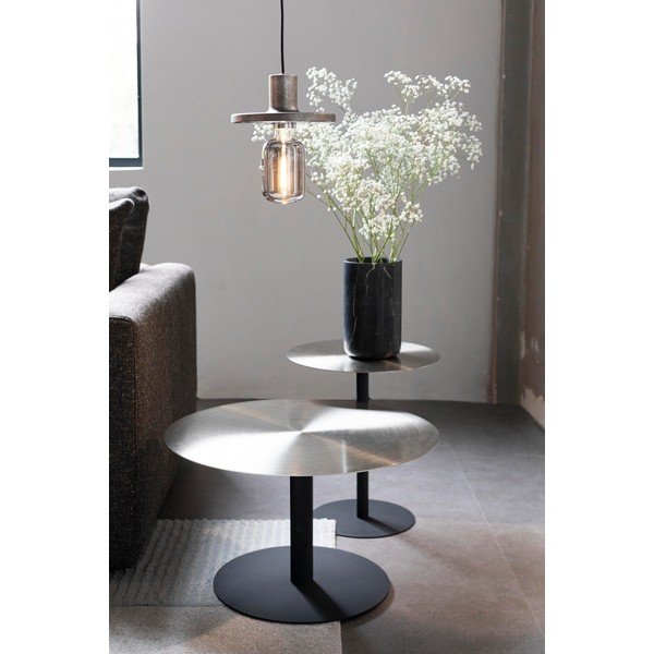 Must-kuldne ümmargune metallist diivanilaud ø 60 cm Snow - Zuiver-image-1