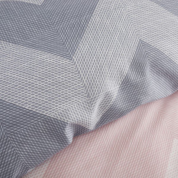 Roosa-hall voodipesu 200x200 cm Chevron Geo - Catherine Lansfield-image-3