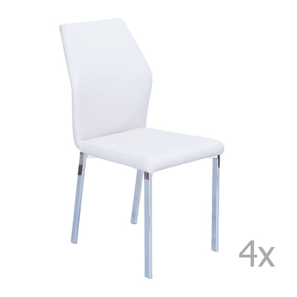 Sada 4 bílých jídelních židlí 13Casa Valencia