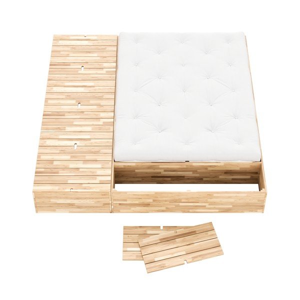 Männipuidust kaheinimesevoodi koos voodipõhja ja panipaigaga 160x200 cm Basement Bed - Karup Design-image-4