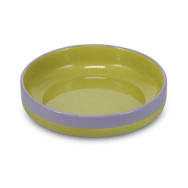 Roheline/lilla kivinõude sügav taldrik ø 21 cm Duo - ONA