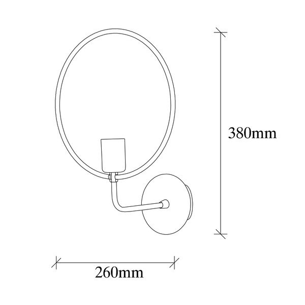 Must seinavalgusti Circle - Opviq lights-image-4