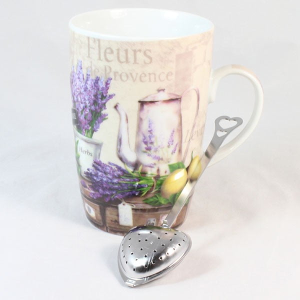 Hrnek s čajovým sítkem Fleur de Provence
