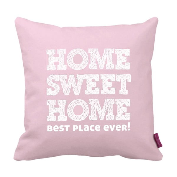 Růžovobílý polštář Homemania Home Pink, 43 x 43 cm