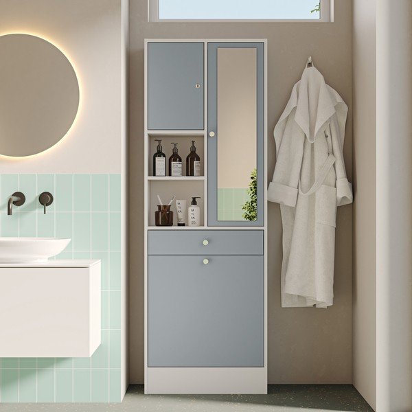 Hall-valge vannitoakapp 63x181 cm Combi - TemaHome-image-4
