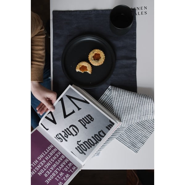 Tumehall linane lauamatt, 35 x 45 cm - Linen Tales-image-2