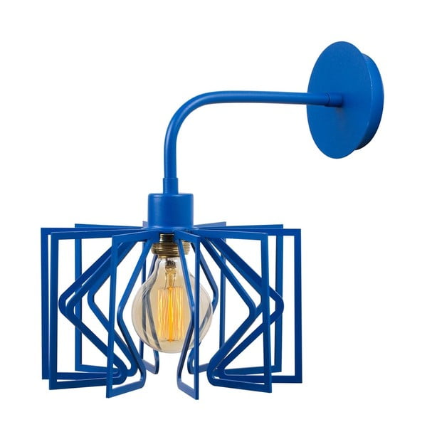 Modrá nástěnná lampa Radius Drop