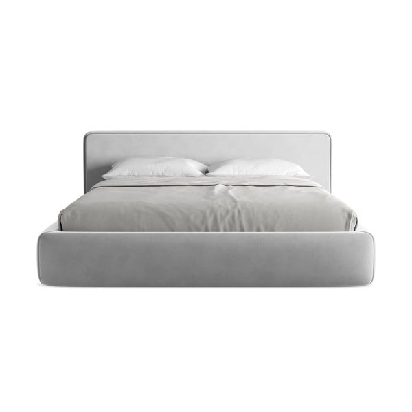 Hall polsterdatud kaheinimesevoodi koos voodipõhja ja panipaigaga 180x200cm Kiana - Makamii-image-4