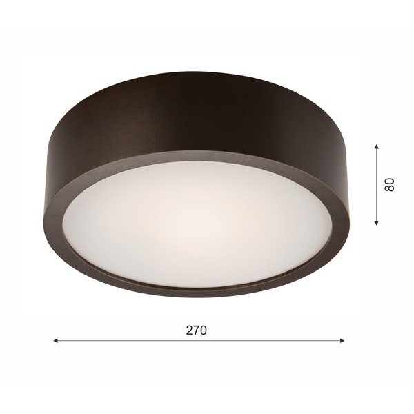 Tumepruun laevalgusti klaasist varjuga ø 27 cm Eveline – LAMKUR-image-4