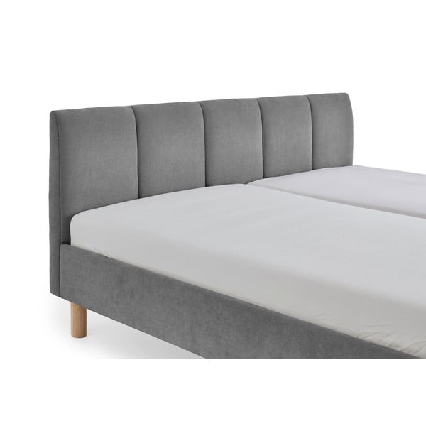 Hall polsterdatud kaheinimesevoodi ilma liistudeta 180x200 cm Joker - Meise Möbel-image-4