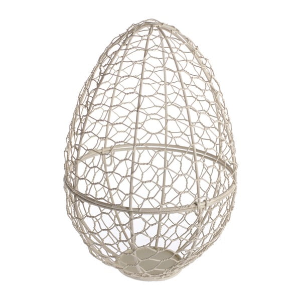 Dekorativní kovový košík ve tvaru vejce Dakls Easter Egg, výška 26 cm