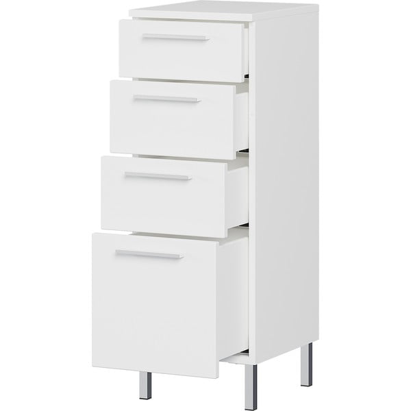 Valge madal vannitoakapp 30x86 cm Arvada - Germania-image-2