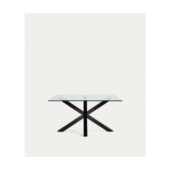 Must kohvilaud klaasist pealispinnaga 70x130 cm Argo - Kave Home-image-4