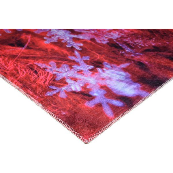 Koberec Vitaus Christmas Period Red Icy Snowflake, 50 x 80 cm-image-2
