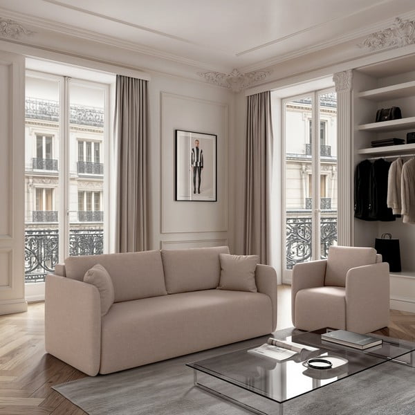 Beež diivanvoodi 220 cm Chaum - Rodier-image-1