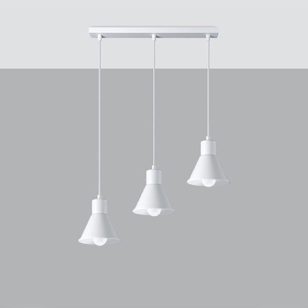 Valge ripplamp metallist varju 45x14 cm Martina - Sollux-image-1