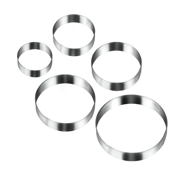 5 ringikujulise küpsisevormi komplekt - Metaltex
