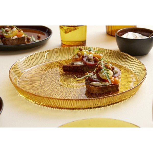 Oranž klaasist serveerimistaldrik ø 30 cm Kusintha - Bitz-image-1