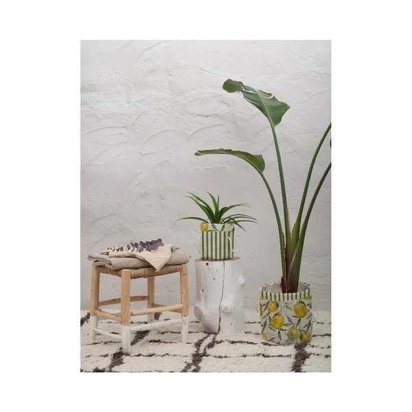 2 dekoratiivse korvi komplekt Lemons And Stripes Lemons and Stripes - Really Nice Things-image-1