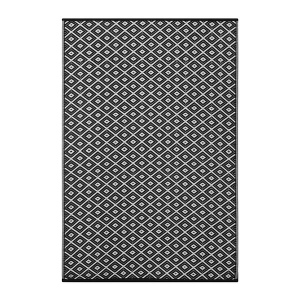Černo-bílý oboustranný koberec vhodný i do exteriéru Green Decore Arabian Nights, 90 x 150 cm