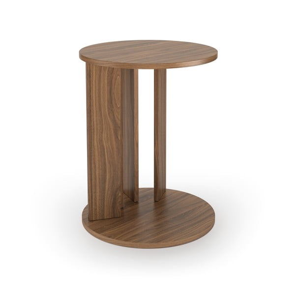 Ümmargune pähklipuust laud ø 50 cm Nora - TemaHome-image-2