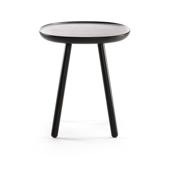 Mustast täispuidust kohvilaud , ø 45 cm Naïve - EMKO-image-1
