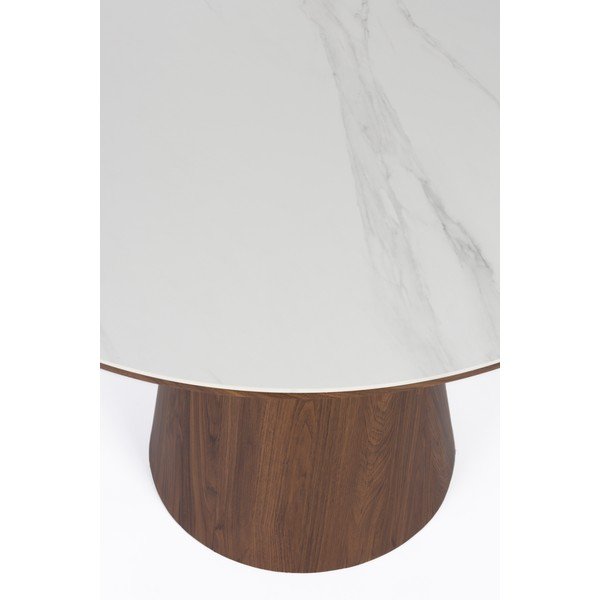 Ümmargune söögilaud kiviplaadiga, ø 115 cm Almira - White Label-image-4