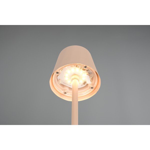 Kreem LED laualamp metallvarjuga (kõrgus 21 cm) Diaz - Reality-image-3