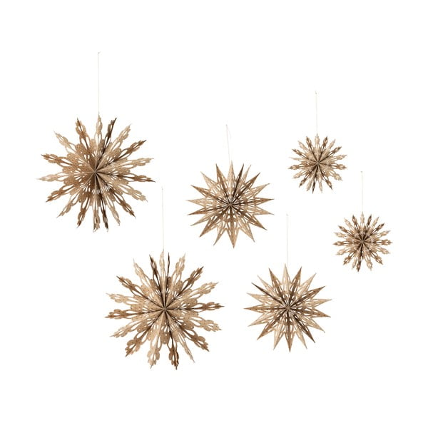 Paberist rippuvad jõulukaunistused, 6-osaline komplekt Star - Bloomingville