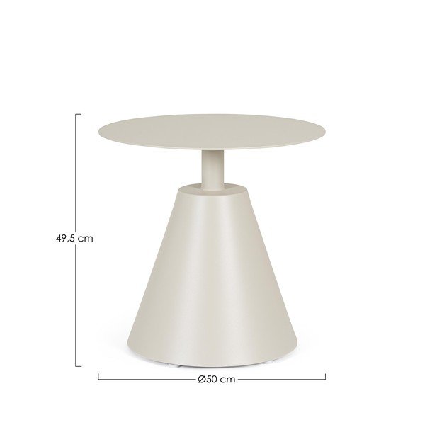 Alumiiniumist ümmargune aialaud ø 50 cm Aloha - Bizzotto-image-3