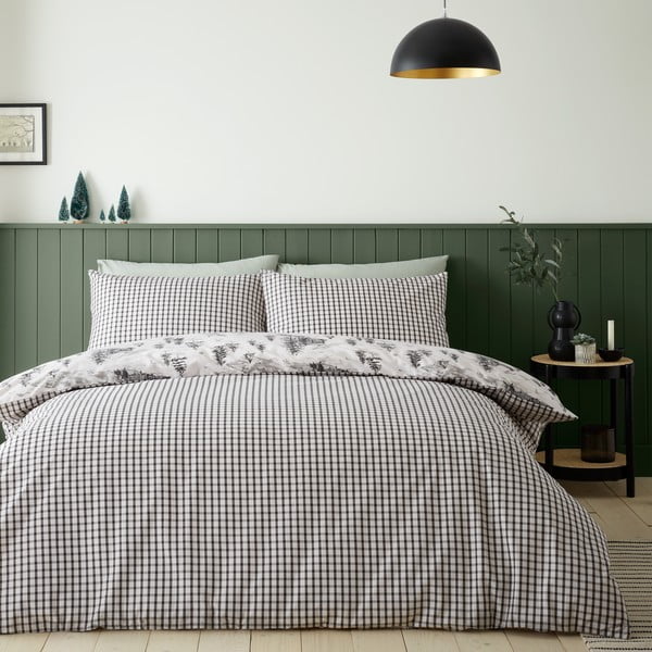 Beež flanell voodipesu üheinimesevoodile 135x200 cm Alpine Vilage - Catherine Lansfield-image-2