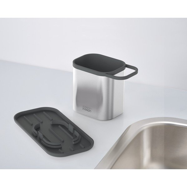 Läikiv hõbedane metallist pesuvahendialus Duo Steel - Joseph Joseph-image-4